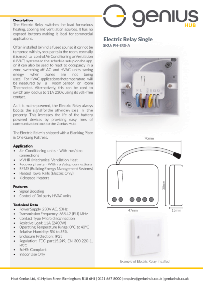 Electric Relay - Specification