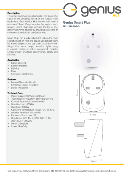 Smart Plug - Specification