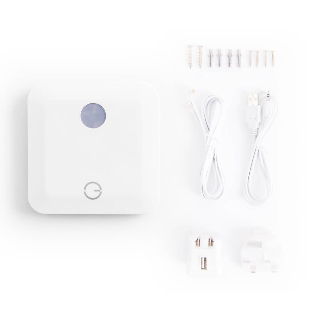 Front View of Genius Hub with Hub Accessories