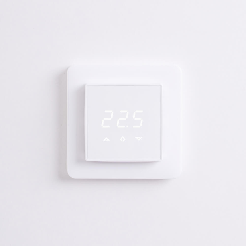 Front View of Powered Room Thermostat